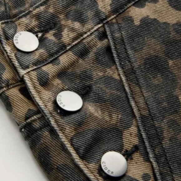 NWT CIDER Size S Leopard Print Overalls - Picture 7 of 8